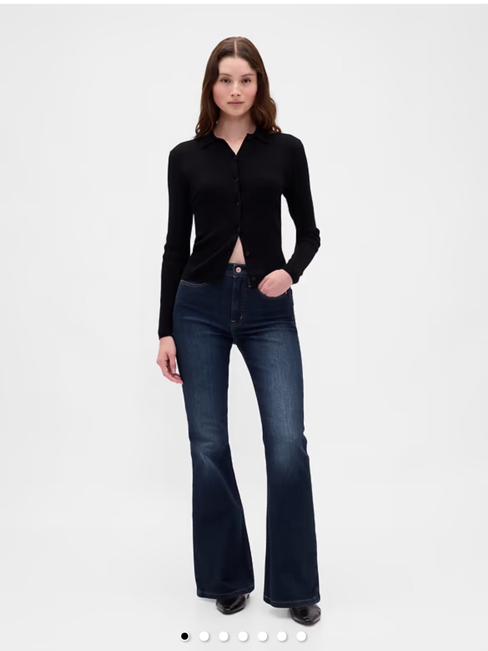 GAP Dark Blue High-Rise Flare Jeans